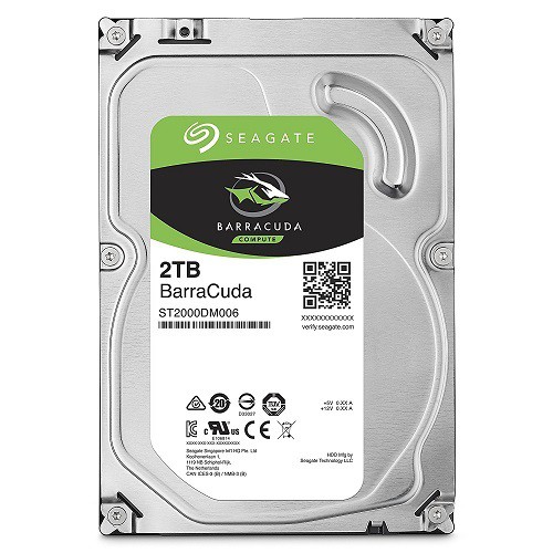 Ổ HDD Seagate BarraCuda 2TB (3.5 Inch / 64MB Cache / SATA 6GB/s) - ST2000DM006