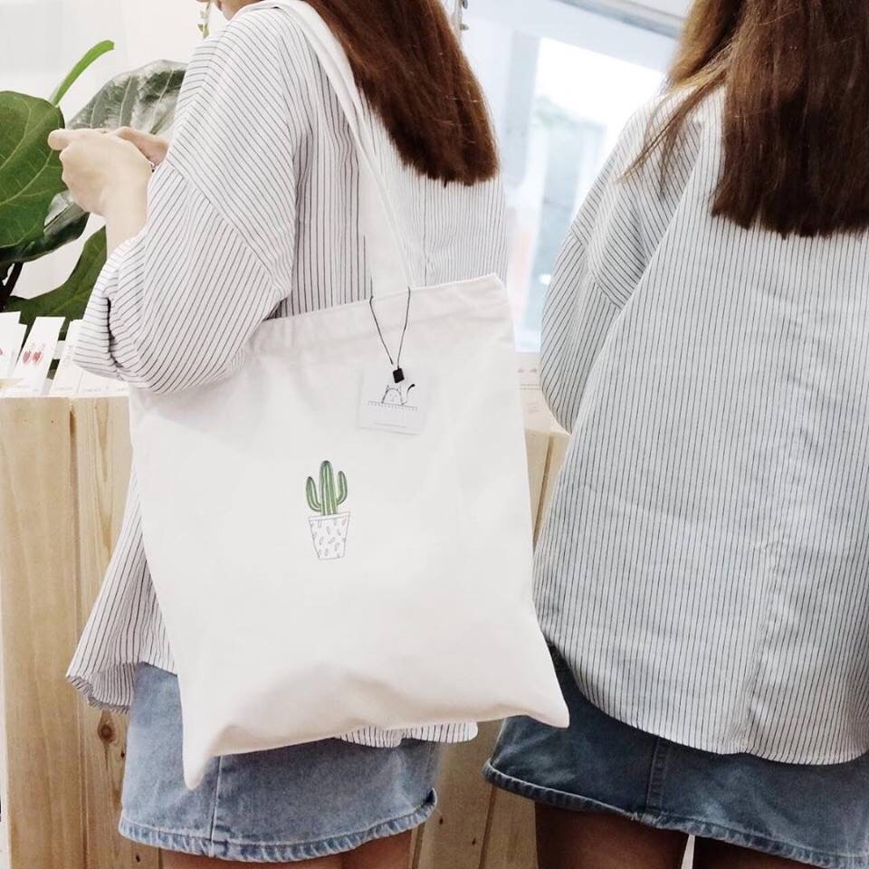 [Túi Tote] Túi vải chậu xương rồng HARIQUEEN