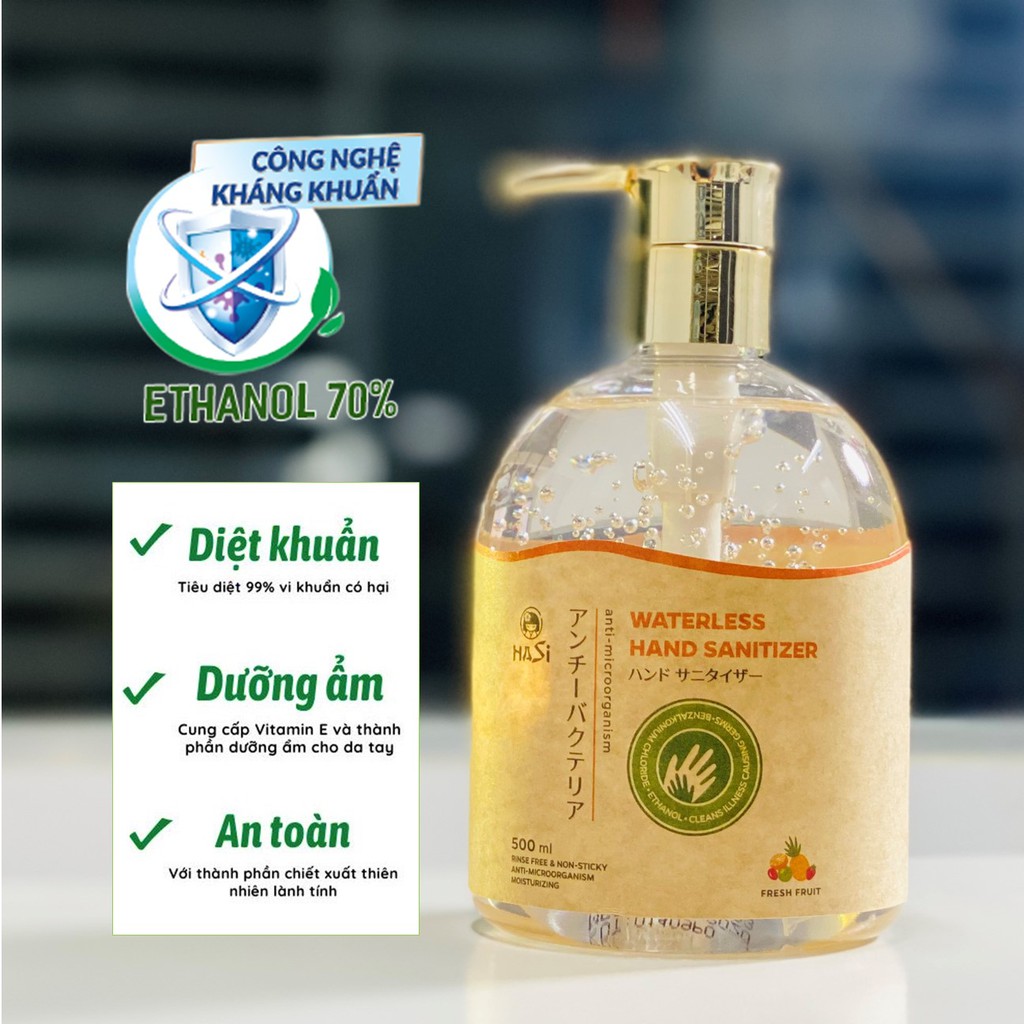 [RẺ VÔ ĐỊCH] GEL RỬA TAY KHÔ KHÁNG KHUẨN HASI KOKESHI 500ML (CÓ VÒI NHẤN) | BigBuy360 - bigbuy360.vn