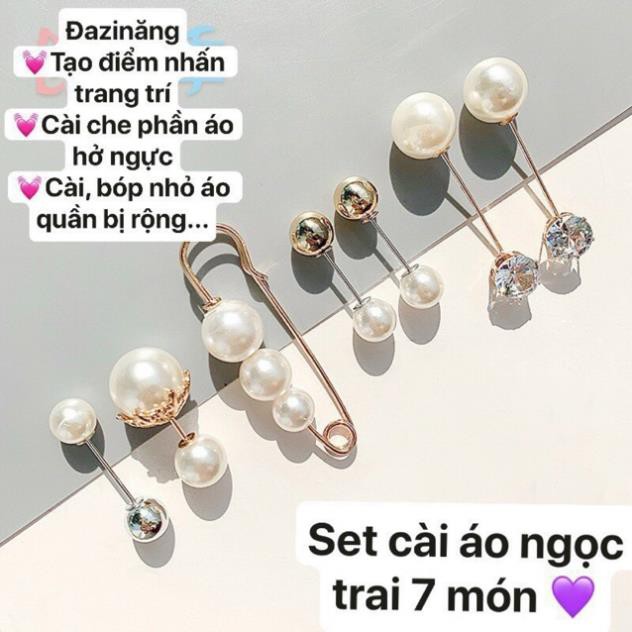 Set cài áo 7 món mẫu mới sang trọng, lịch sự