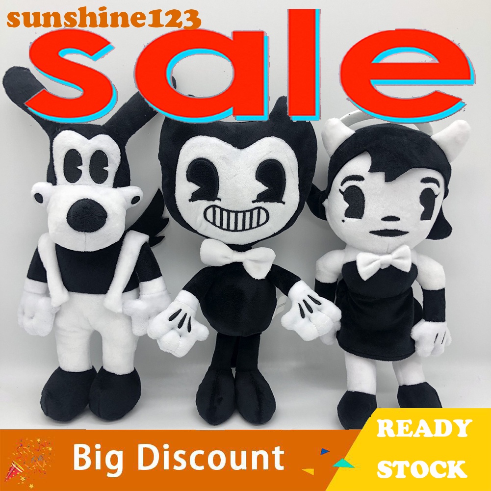 sunshine123 Cute Bendy the Ink Machine Boris Action Figure Plush Stuffed Doll Toy Kids Gift