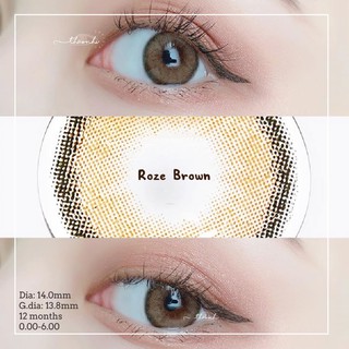 Kính áp tròng Roze Brown có cận <CÓ SẴN> (tặng kèm khay dụng cụ)