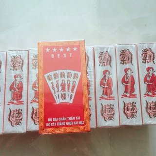 Bộ bài chắn thần tài 100 cây tráng nhựa 2 mặt
