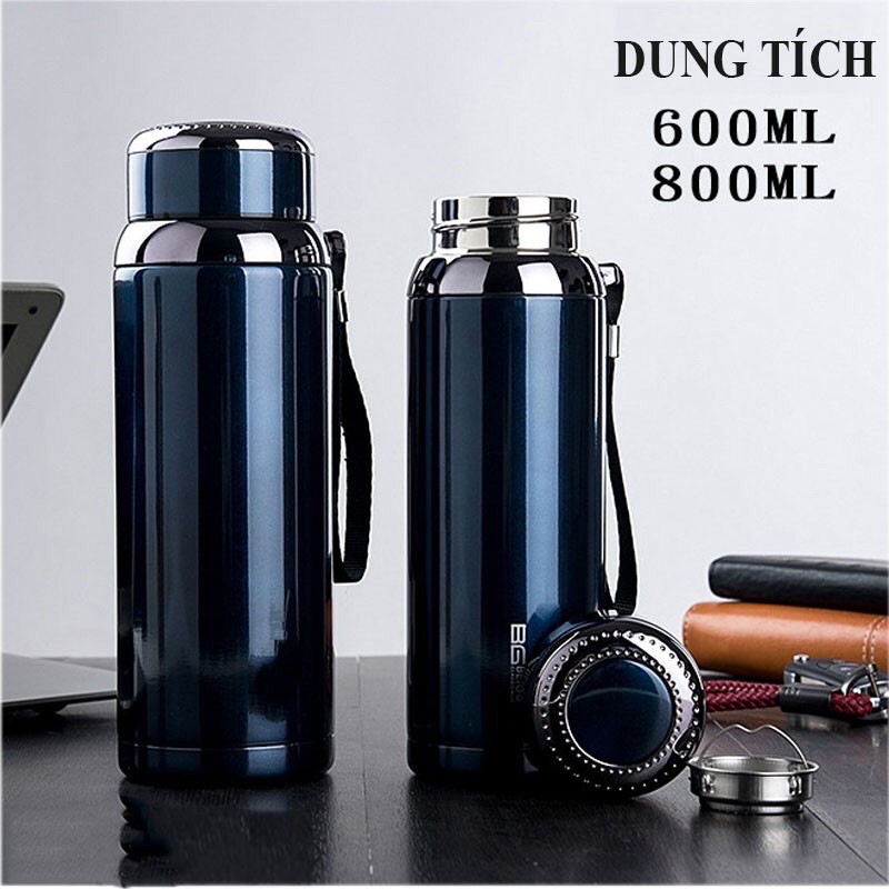 Bình giữ nhiệt nóng lạnh lõi thép inox 304 chống Gỉ -800-1000ml