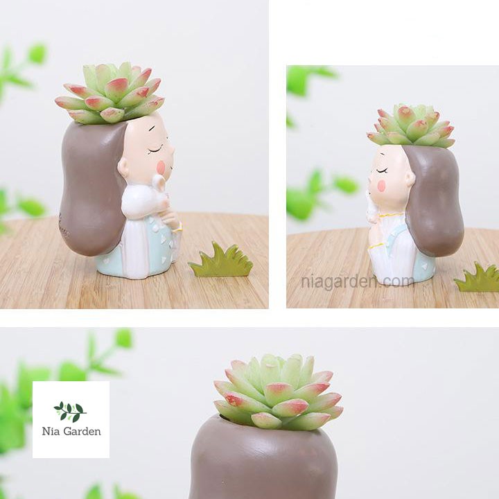 Chậu cô gái mùa xuân little girl spring trồng cây cảnh