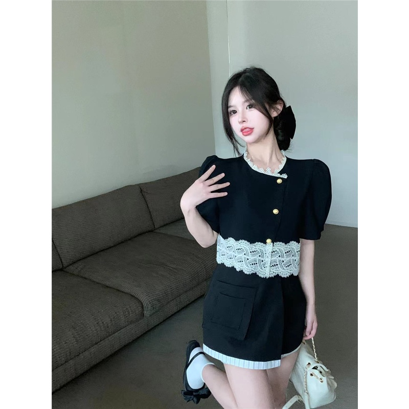 Áo Sơ Mi Tay Ngắn Phồng Dáng Rộng Phong Cách Hàn Quốc Thời Trang Cho Nữ