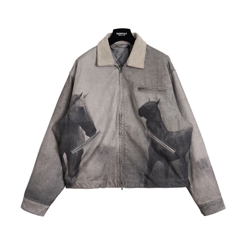 ⚡️⚡️Áo khoác FEAR OF GOD Horse Print Canvas Work Jacket 6TH/ Fear of God Horse Print Canvas Work Jacket 6TH