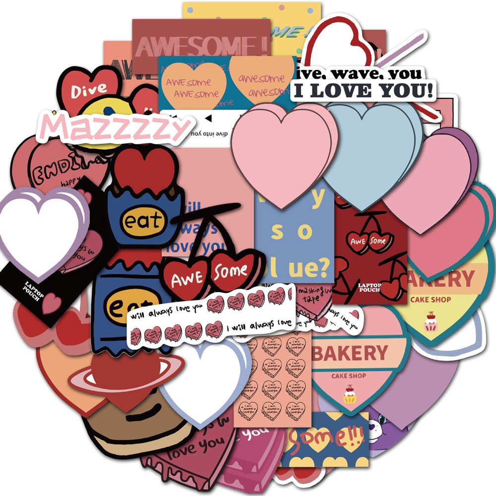 Bộ 44 Miếng Dán Graffiti Chống Thấm Nước Trang Trí Tiện Dụng