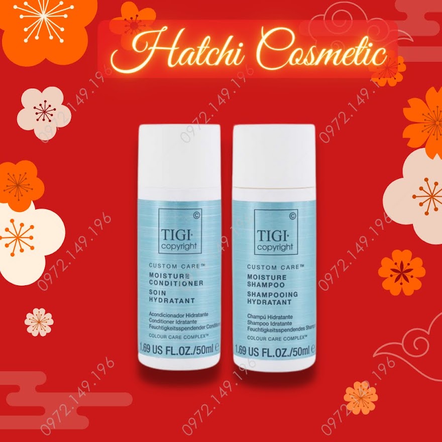 [ TIGI ] DẦU GỘI XẢ DƯỠNG ẨM TIGI COPYRIGHT MOISTURE 50ML CHÍNH HÃNG