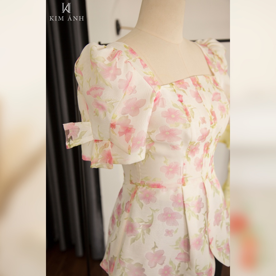 Áo Kiểu Thiết Kế Nữ, Áo Sơ Mi Nữ Công Sở Kim Ánh Maris Top Trẻ trung, Thanh Lịch,  AKSX37003