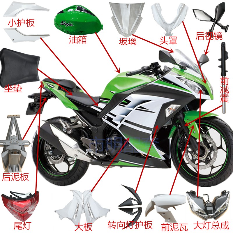 Nhựa yếm xe ninja 300