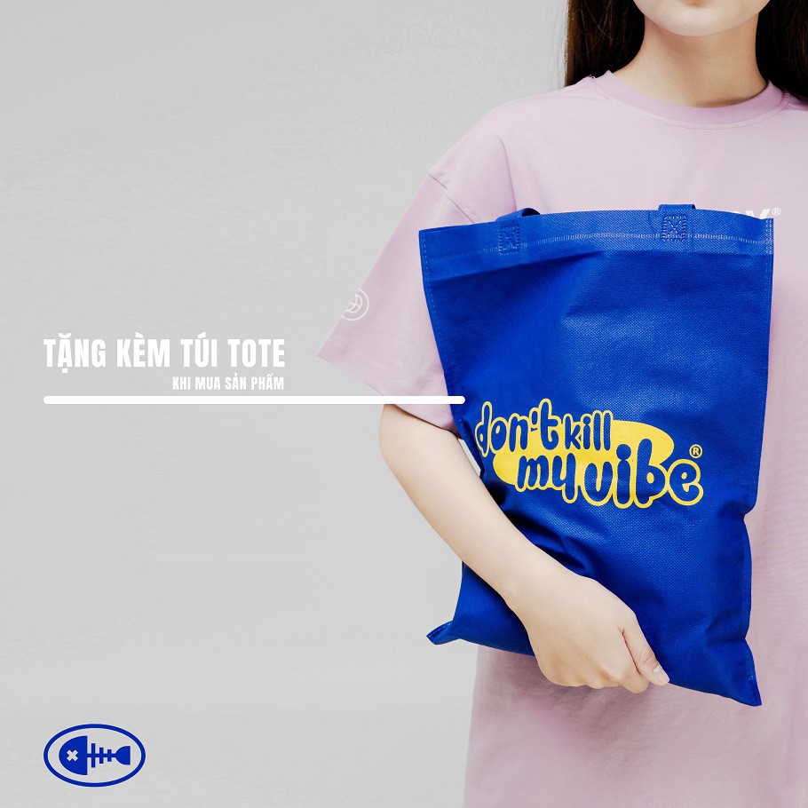 Áo khoác hoodie zip nữ Don't Kill My Vibe màu xanh, vải da cá đẹp
