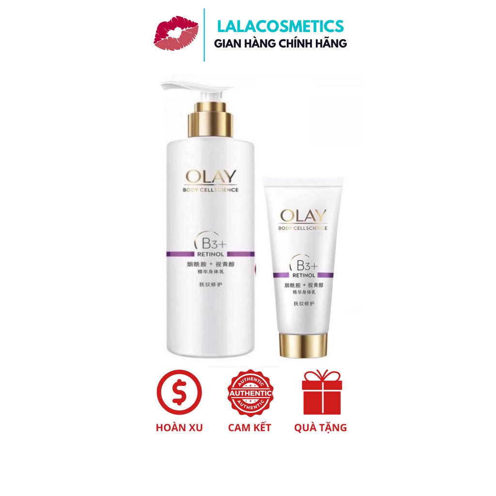 Dưỡng thể Olay B3+ Retinol trắng da cam kết chính hãng