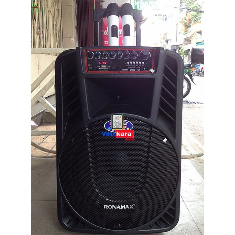 Loa Kéo Di Động Bluetooth Karaoke Ronamax H12 - 3 Tấc + 2 Micro ca nhẹ + tặng 2 chống lăn mic - Hàng chất lượng