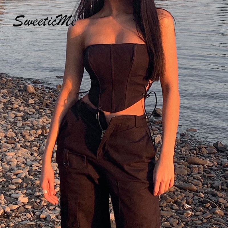 Áo Ống Không Tay Hở Lưng Màu Trơn Thiết Kế Mới Quyến Rũ Thời Trang Dành Cho Nữ | BigBuy360 - bigbuy360.vn