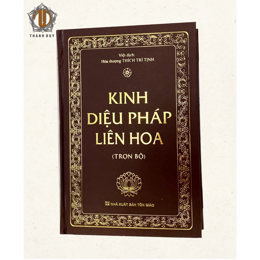 Sách - Kinh Diệu Pháp Liên Hoa, bìa cứng màu nâu