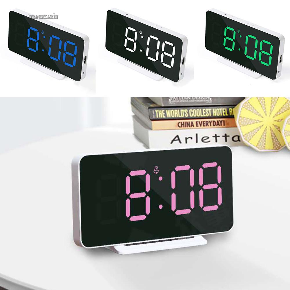 Digital Alarm Clock Mirror Use Clock Desktop Temperature Digital Durable