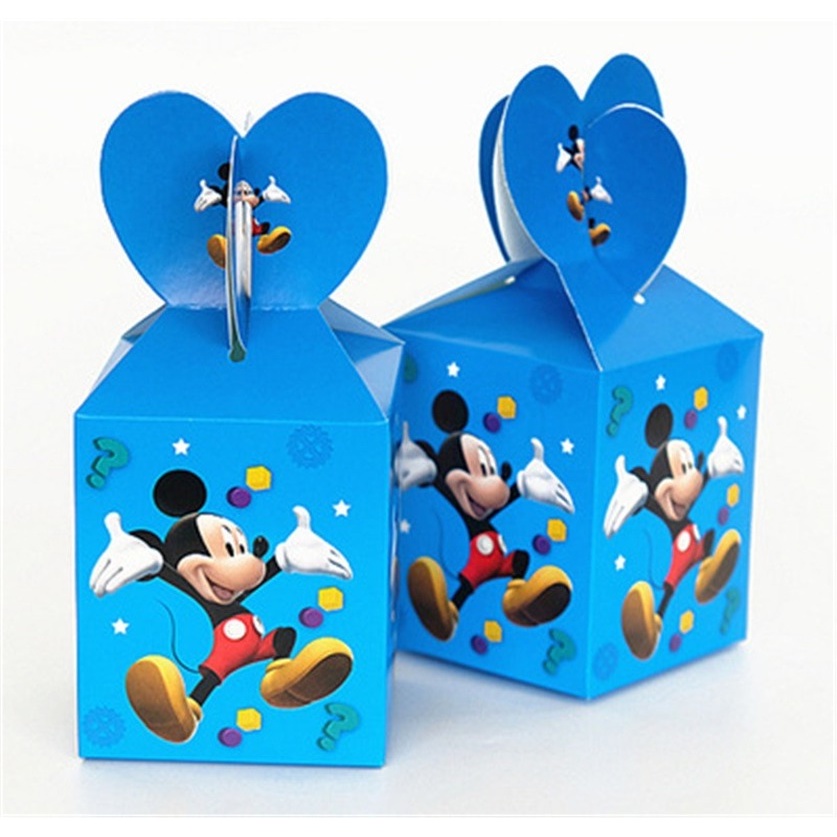 DISNEY Đĩa Đựng Thức Ăn Dùng Một Lần Họa Tiết Chuột Mickey Hoạt Hình Cho Bé