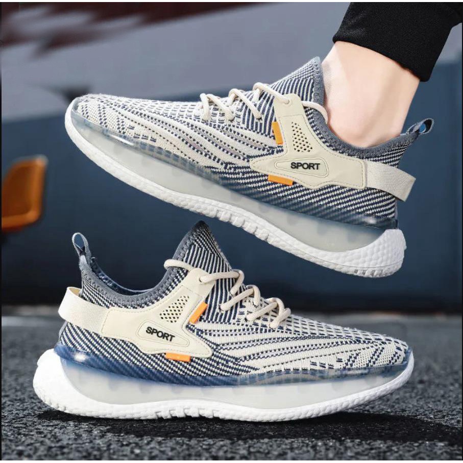 Giày Thể Thao Nam Sneaker Đế Thạch Trong Suốt Sport Phong Cách