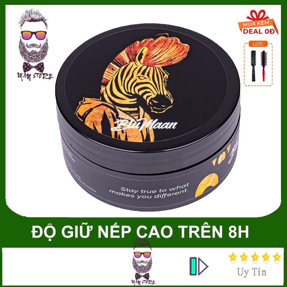 Sáp vuốt tóc nam BLUMAAN Cavalier heavy Clay (ngựa vằn) - 100g
