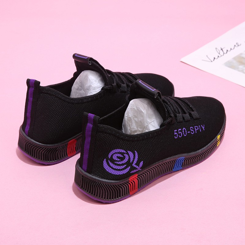 Giày sneaker thể thao nữ thời trang mới nhất buộc dây siêu nhẹ Vuajay V245
