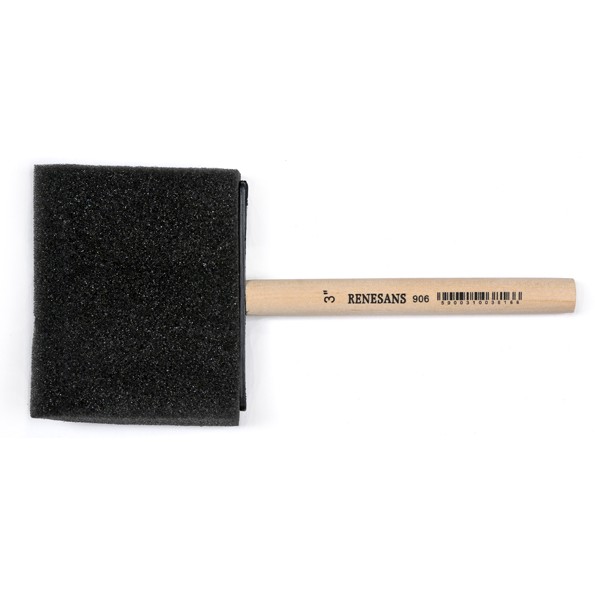 Cọ mảng Renesans Sponge brush cán gỗ bản 1/1,5/2/3 cm