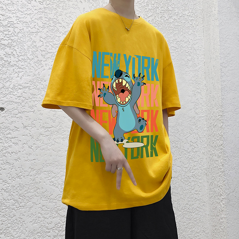 Áo Thun Nam In Hình Hoạt Hình Phong Cách Hip Hop Có 5 Màu (M-8Xl150Kg