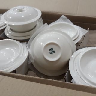 Thố sứ Việt Nam dày có nắp