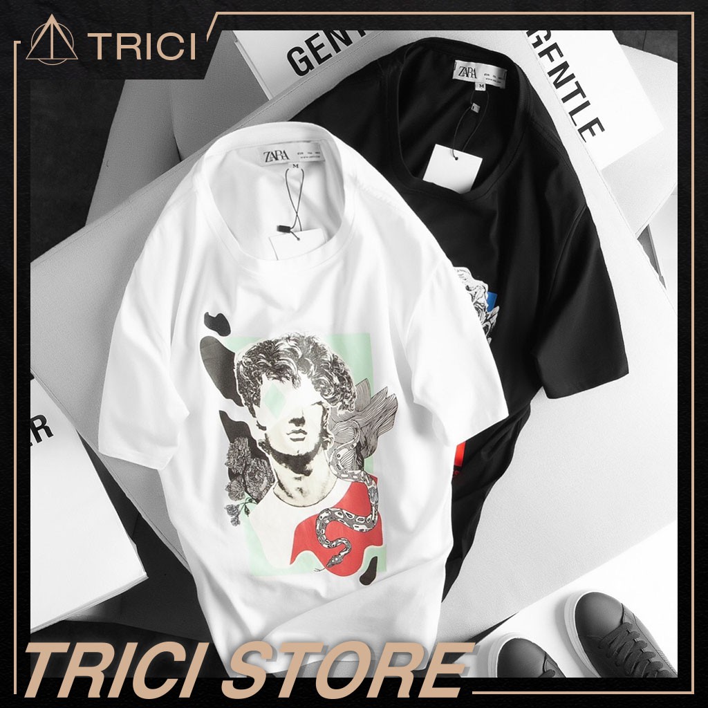 Áo thun nam zara 👕FREESHIP👕 100% cotton 4 hàng vnxk chiều ATZR03 | BigBuy360 - bigbuy360.vn