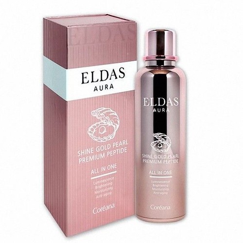 Tinh Chất Tế Bào Gốc Eldas Aura Shine Gold Pearl Premium Peptide All In One Coréana 100ml - BX2451