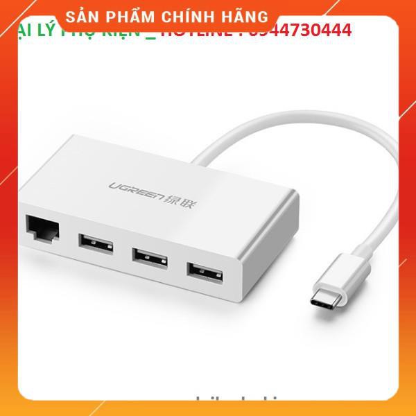 Cáp USB TypeC ra 3 cổng USB 3.1 hỗ trợ Lan 10/100Mbps Ugreen 40382 dailyphukien