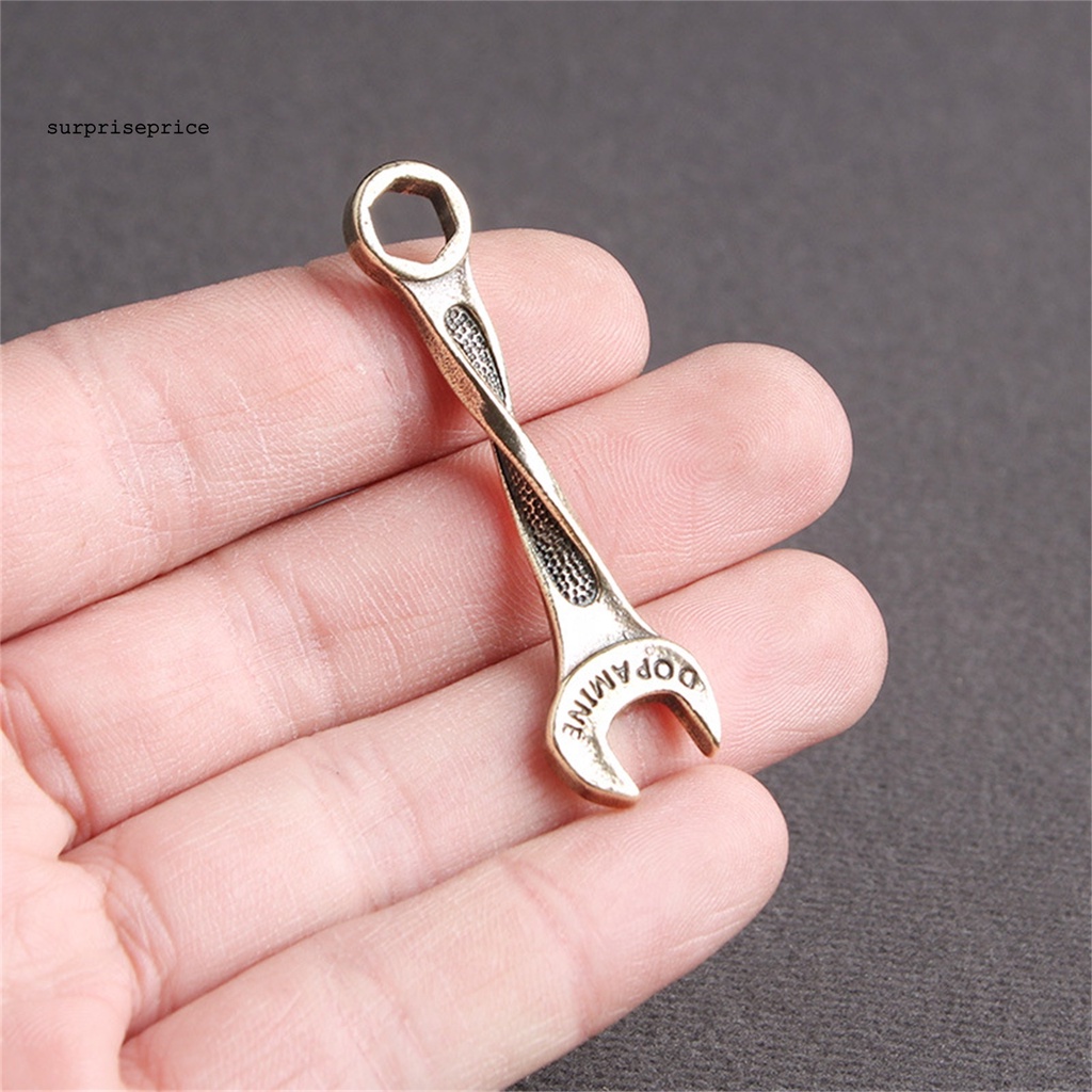 Móc Khóa Hình Cờ Lê Bằng Đồng Thau Mang Đi Tiện Dụng Phong Cách Retro Cho Nam