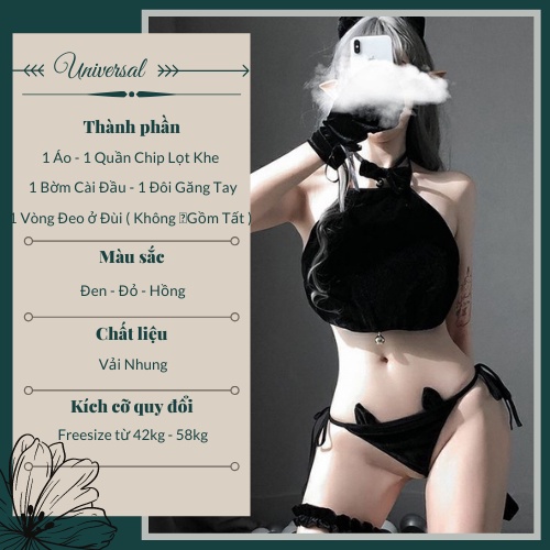 Bộ Cosplay Cô Mèo Bóng Đêm - Bộ Đồ Ngủ Cosplay Sexy Chất Vải Nhung UNIVERSALXXX DCP08 | BigBuy360 - bigbuy360.vn