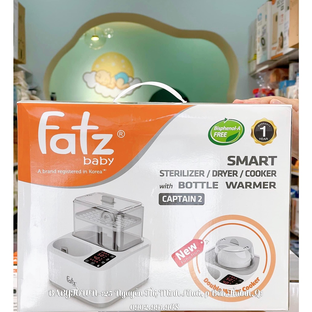 MÁY TIỆT TRÙNG SẤY KHÔ HÂM SỮA ĐIỆN TỬ 5 TRONG 1 CHÍNH HÃNG FATZ BABY - CAPTAIN 2 - FB4315SL