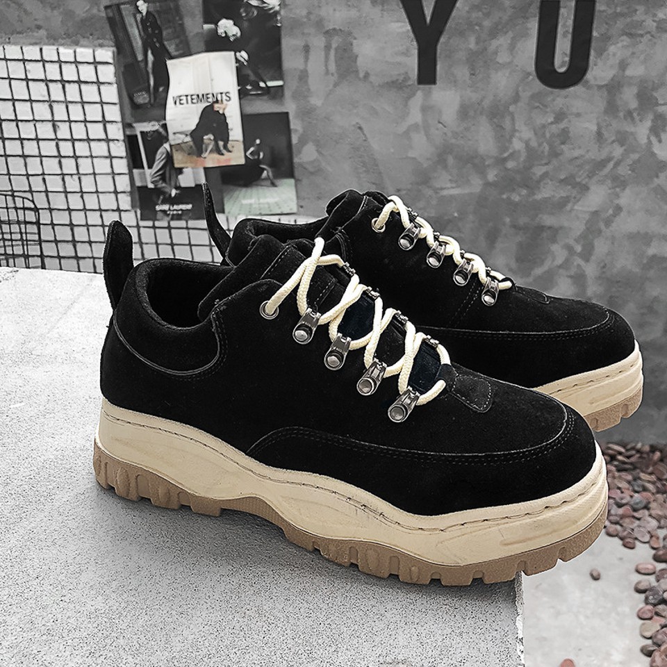 nam sneaker Giày Sneaker Độn Đế Tăng Chiều Cao Nam MINSU Platform M4209, Giày Thể Thao Hàn Quốc Đế Độn Da Lộn Ngầu Khi M