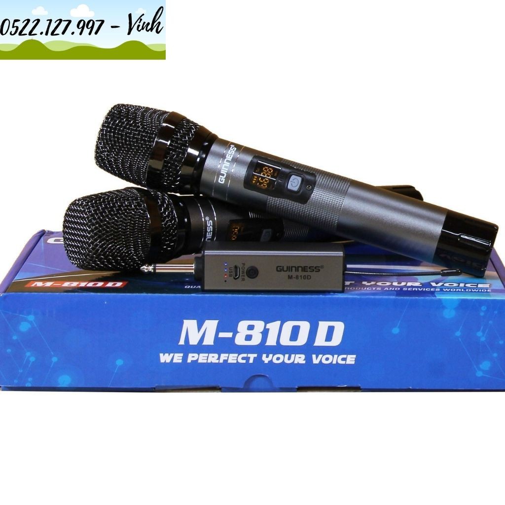 Micro Karaoke không dây GUINNESS MU-810D - Hàng Chính Hãng - Gia Khang Shop