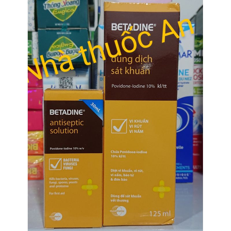 Dung dịch sát khuẩn Betadin 30ml 125ml