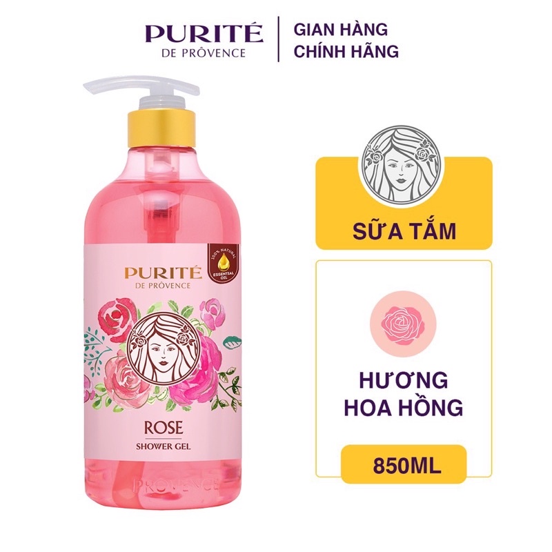 Sữa Tắm Purité Mềm Mịn tinh dầu thiên nhiên
