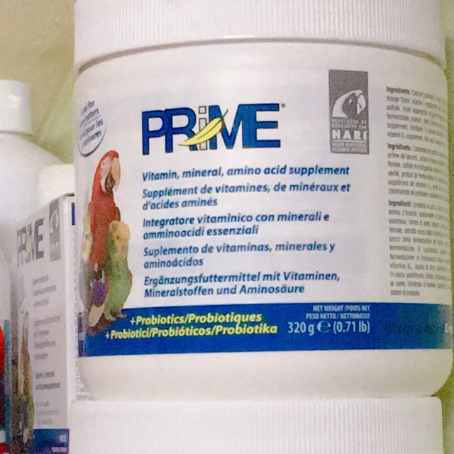 Vitamin PRIME dành cho chim,vẹt hũ 20gr và nguyên seal 30gr