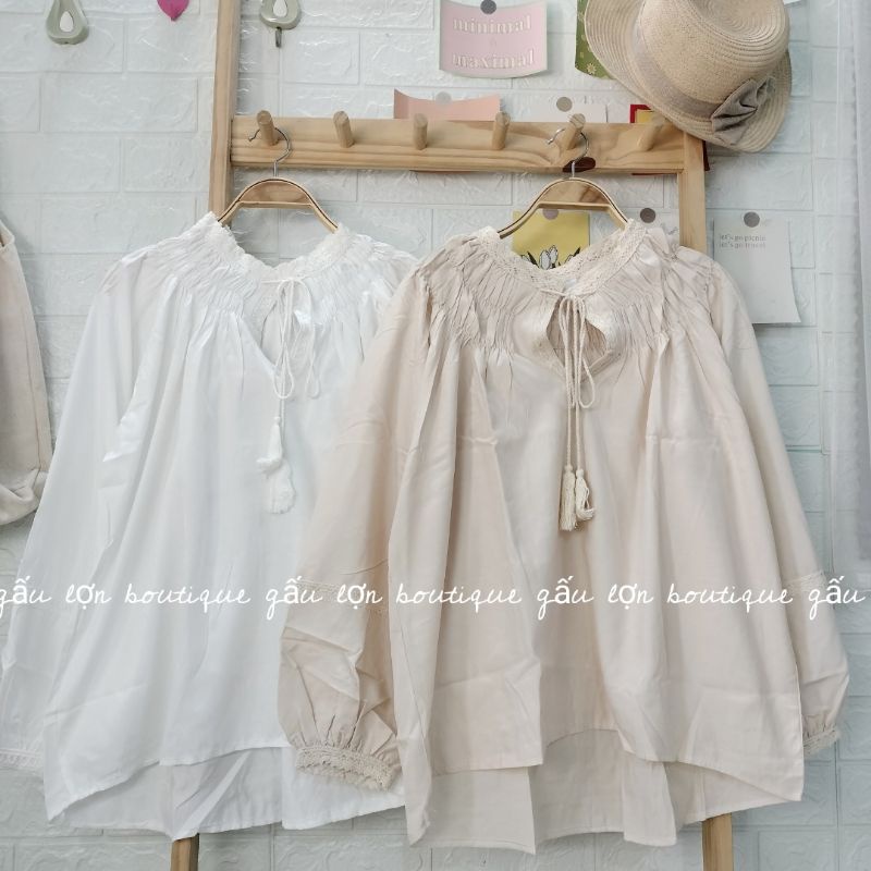 Áo babydoll cổ tròn dây chuông ulzzang hàn quốc