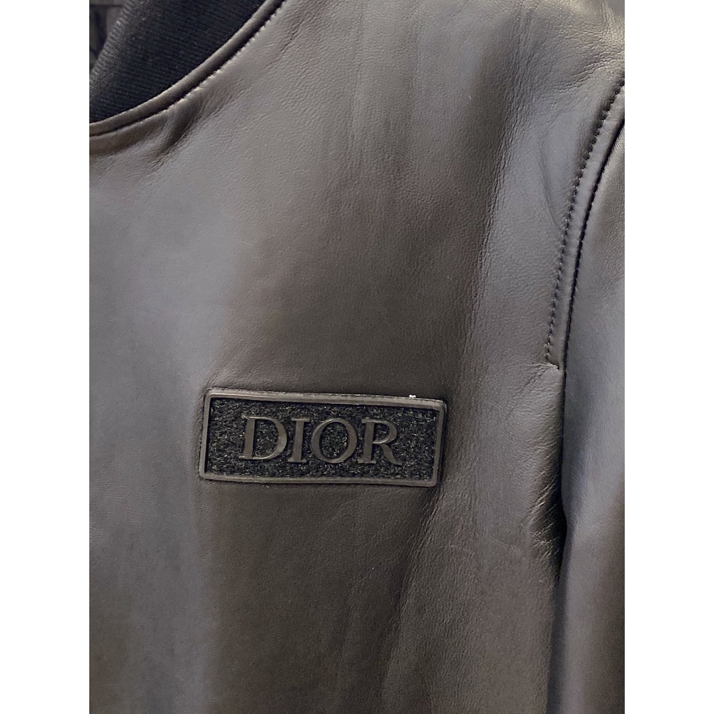 Áo khoác nam DIOR CD cao cấp da thật với kiểu dáng trẻ trung