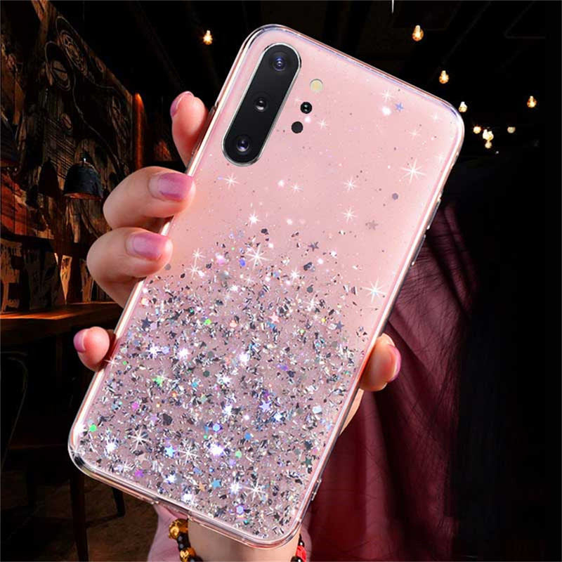 Ốp điện thoại silicone mềm đính kim tuyến lấp lánh cho Oppo F9 F11 Pro A3S A5S Reno 3 4 5