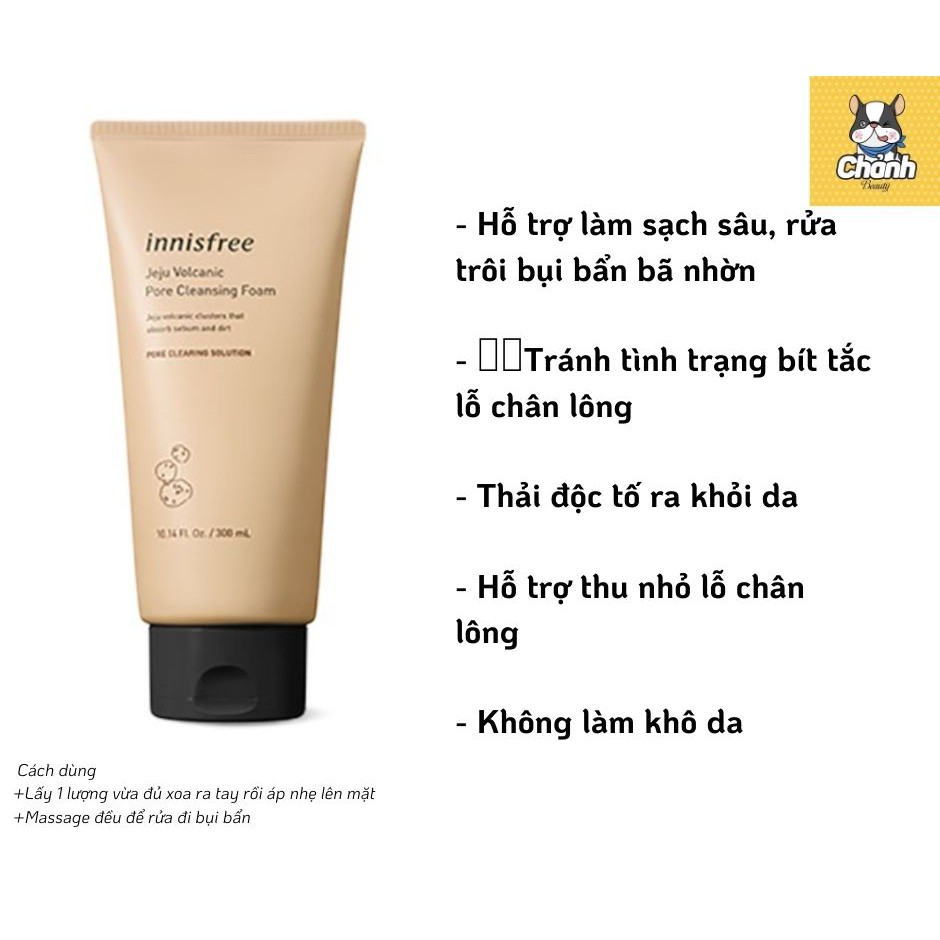 Sữa Rửa Mặt Tro Núi Lửa nâu Innisfree