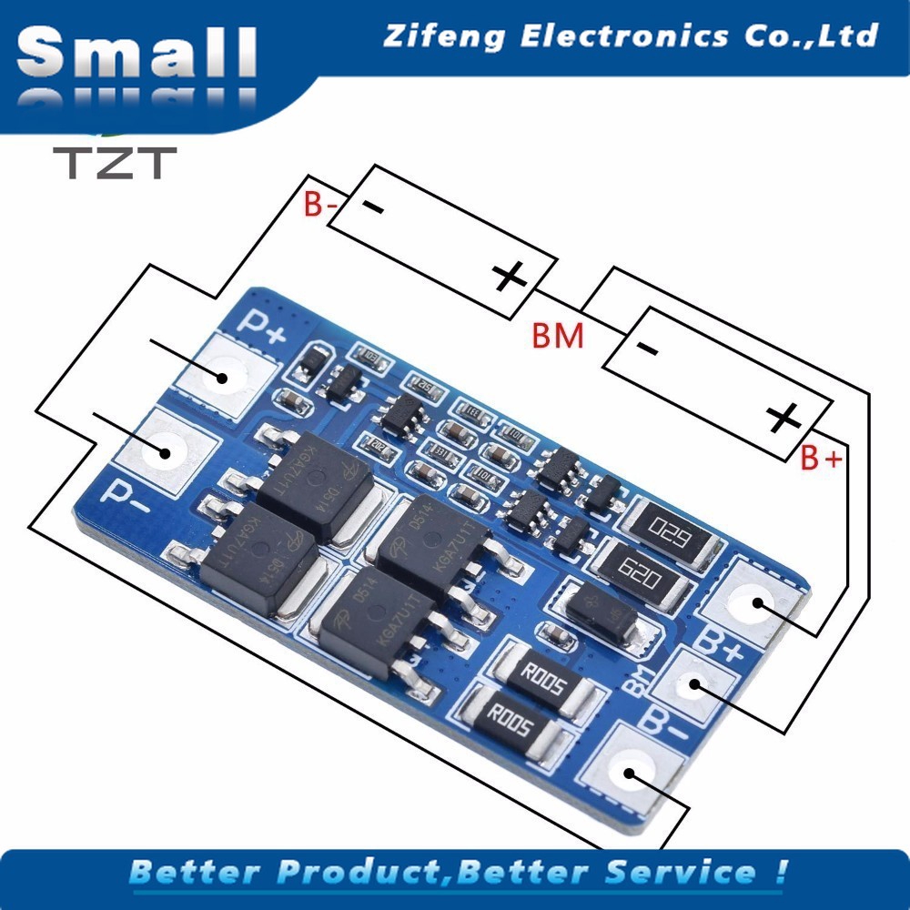 Bảng Mạch Bảo Vệ Pin Lithium 2s 10a 7.4v 18650 8.4v