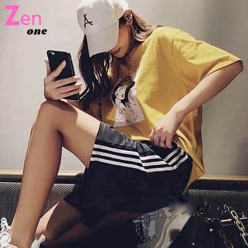 Quần đùi ba sọc unisex ZenOne chất liệu thể thao mềm mịm thoáng mát , quần short 3 soc nữ form rộng | BigBuy360 - bigbuy360.vn
