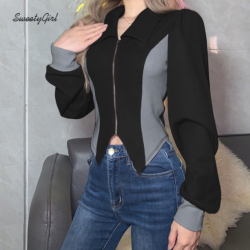 Áo Khoác Cardigan Tay Dài Màu Trơn Có Khóa Kéo Thời Trang Dành Cho Nữ 2022