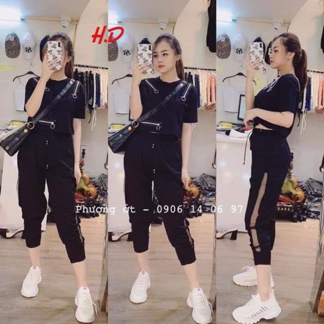 Bộ quần áo khoá vai H&Đ