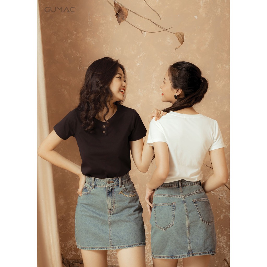 [Mã WAVUIXUAN giảm 20% đơn bất kỳ] Áo thun nữ cổ trụ GUMAC AT12938 | BigBuy360 - bigbuy360.vn
