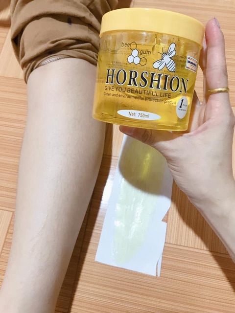 Gel Wax Lông Tay Chân Mật Ong Horshion 750ml