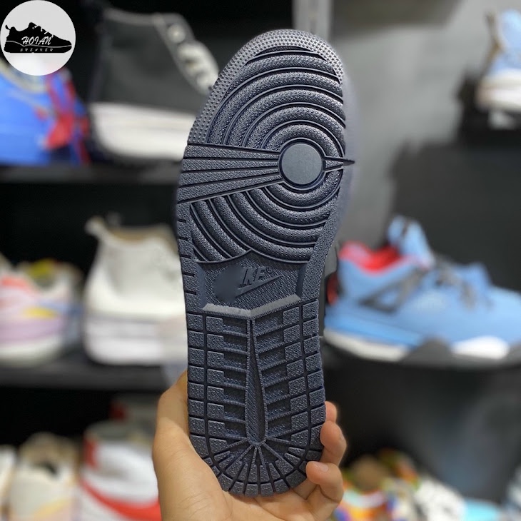 Giày air jordan 1 retro high midnight navy, giày sneaker jd xanh than cổ cao nam nữ full box-bill